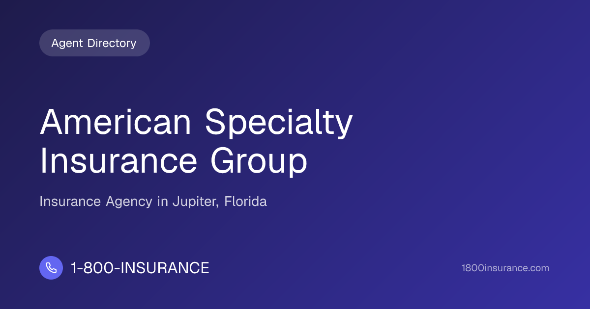American Specialty Insurance Group | Jupiter, FL Insurance | 1-800 ...