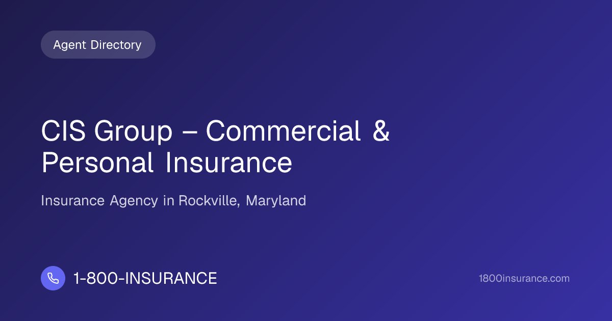 CIS Group – Commercial & Personal Insurance | Rockville, MD Insurance ...