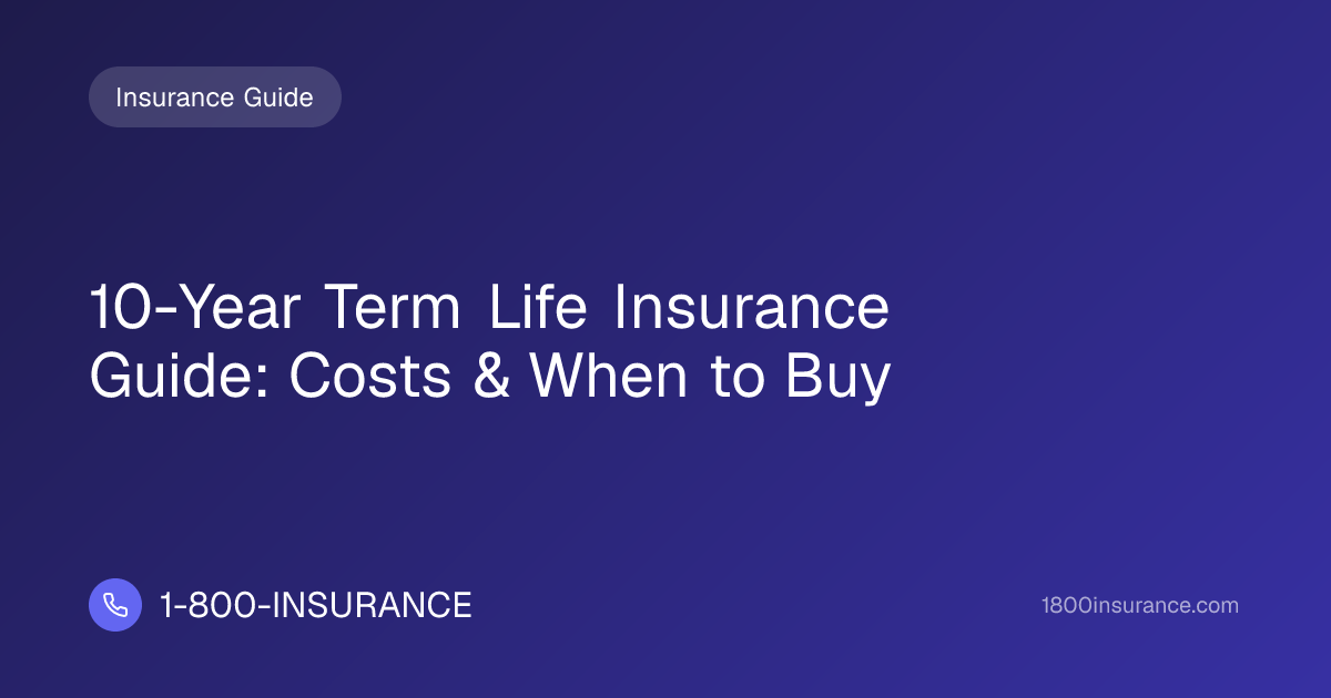 10-Year Term Life Insurance Guide: Costs & When to Buy