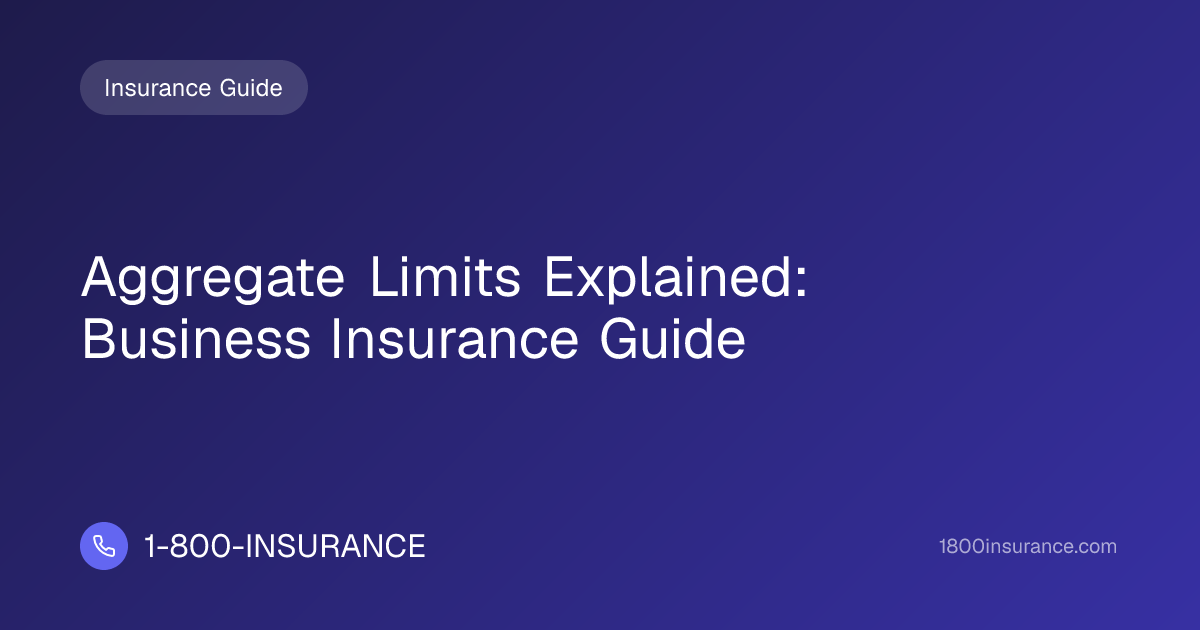 Aggregate Limits Explained: Business Insurance Guide | 1-800-INSURANCE