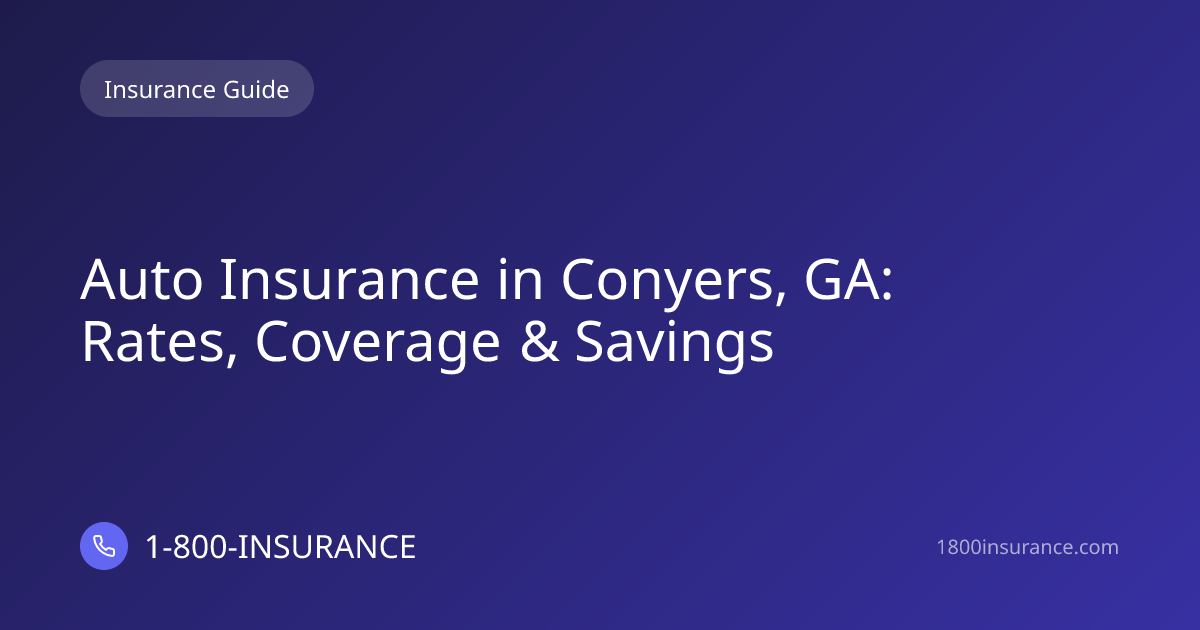 Car Insurance Conyers Ga