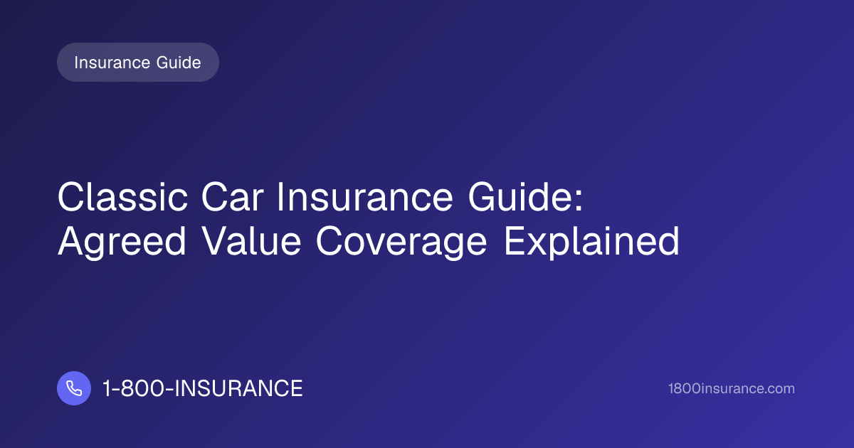 Classic Car Insurance Guide: Agreed Value Coverage Explained