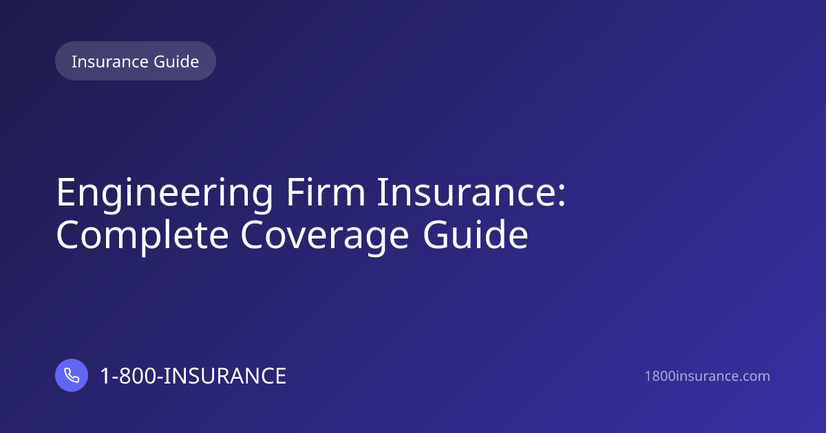 Engineering Firm Insurance: Complete Coverage Guide | 1-800-INSURANCE