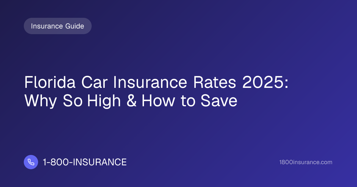 Florida Car Insurance Rates 2025: Why So High & How to Save