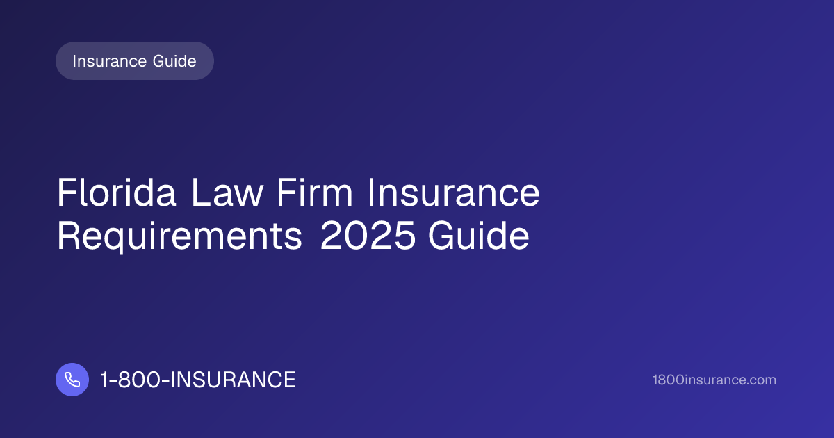 Florida Law Firm Insurance Requirements 2025 Guide | 1-800-INSURANCE