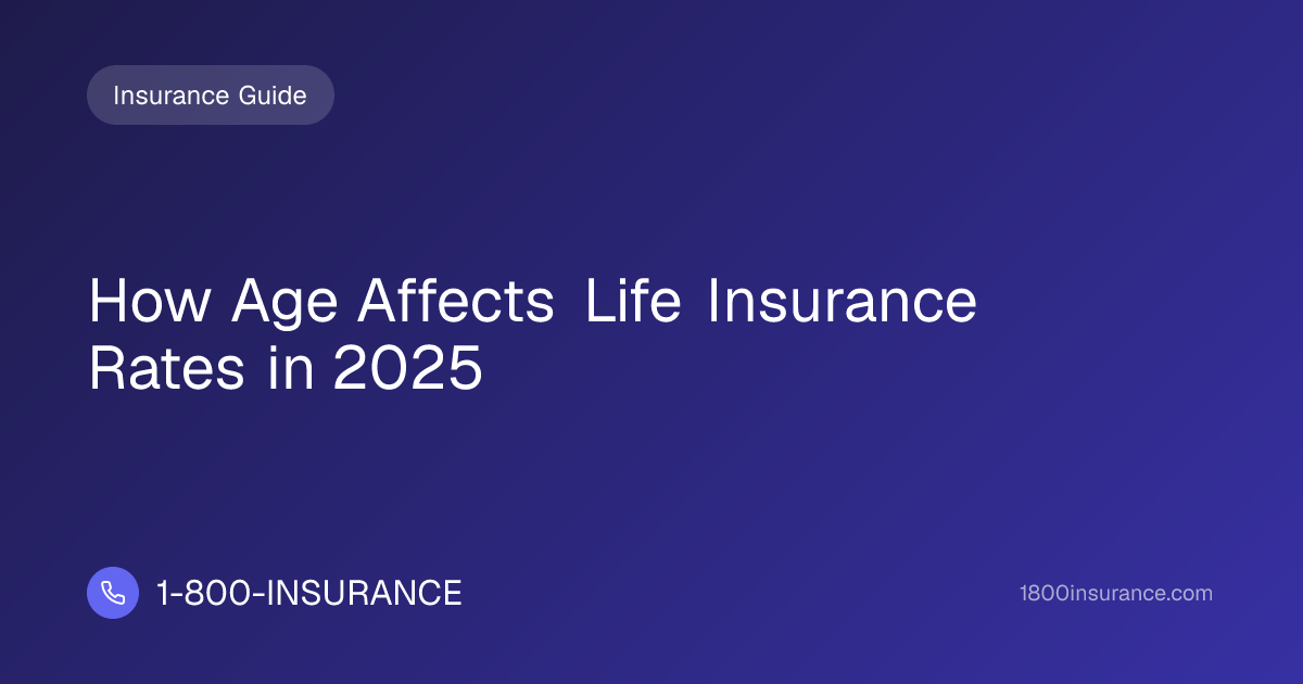 How Age Affects Life Insurance Rates in 2025 | 1-800-INSURANCE