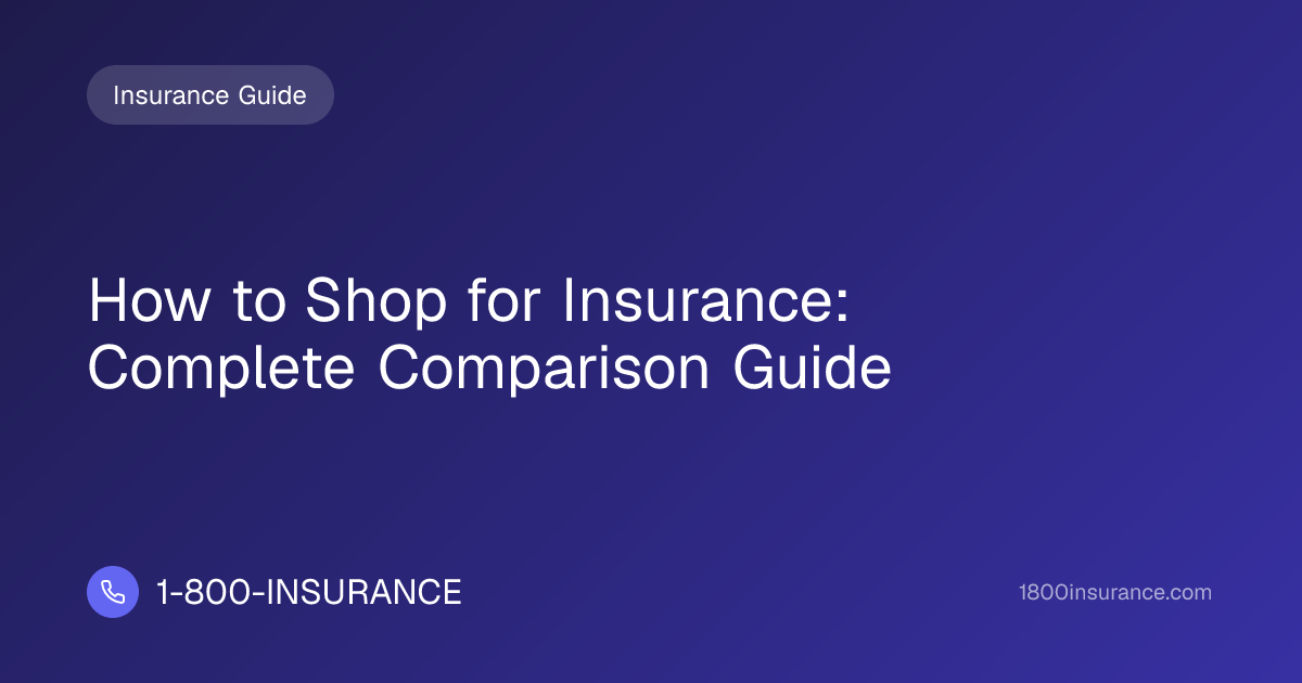 How to Shop for Insurance: Complete Comparison Guide | 1-800-INSURANCE