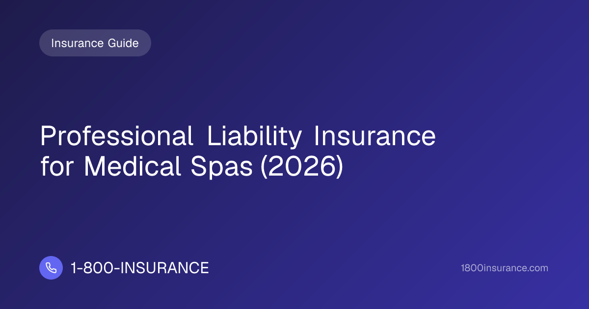 Professional Liability Insurance for Medical Spas (2026)
