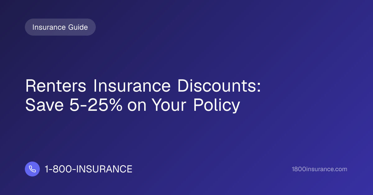 Renters Insurance Discounts: Save 5-25% on Your Policy