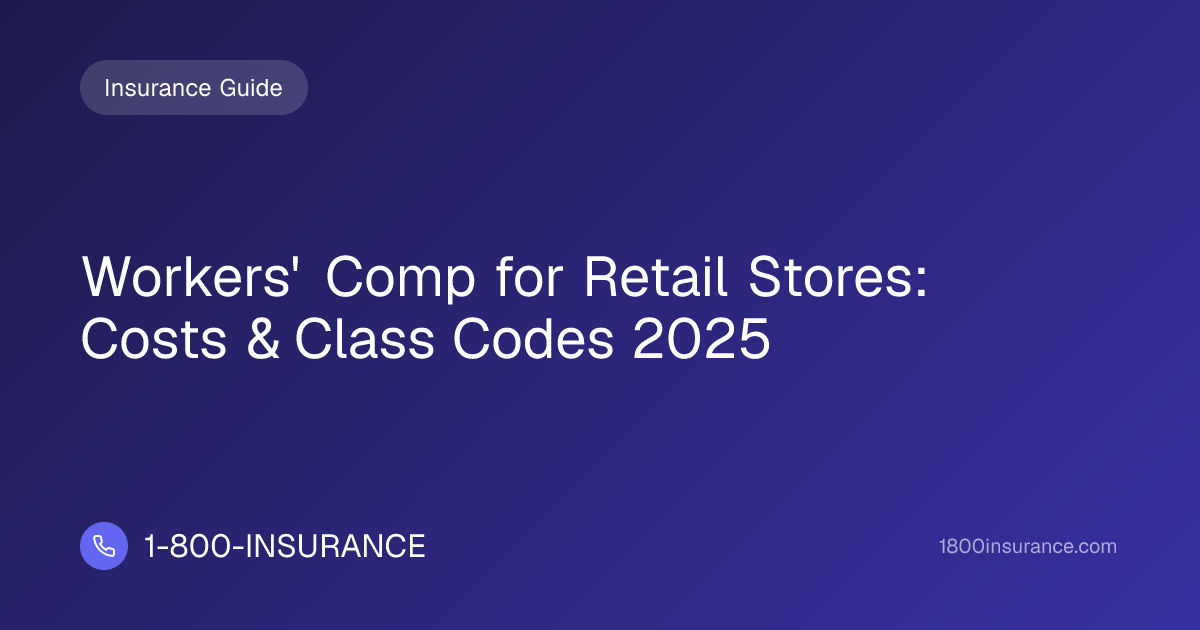 Workers' Comp for Retail Stores: Costs & Class Codes 2025